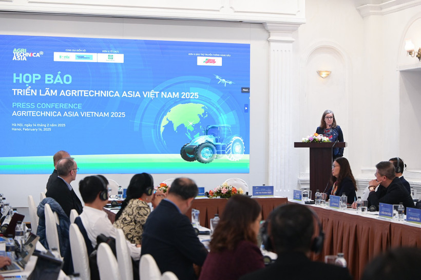 Họp báo công bố Triển lãm AGRITECHNICA ASIA Việt Nam 2025. (Ảnh: CTV/Vietnam+)