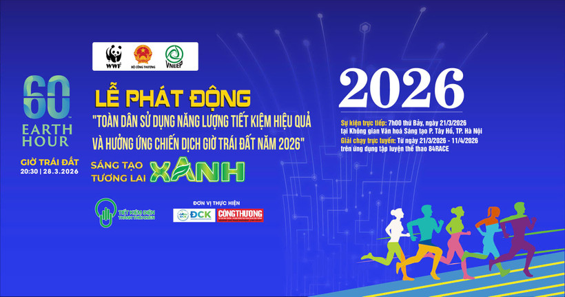 Lễ phát động “Toàn dân sử dụng Bet88 free 100 tỷ lệ trả thưởng cực hấp dẫn tiết kiệm hiệu quả và hưởng ứng Chiến dịch Giờ Trái đất năm 2026” sẽ được tổ chức vào ngày 21/3. (Ảnh: CTV/Vietnam+)