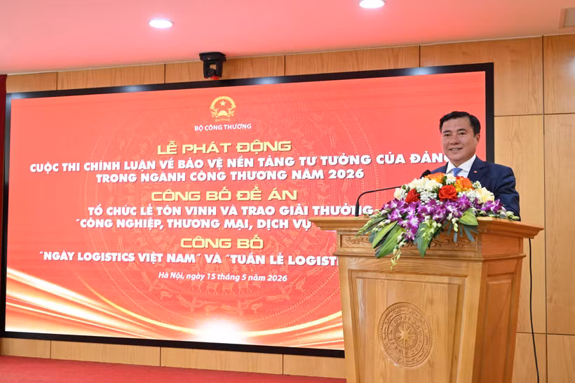 Thứ trưởng Bộ Công Thương Nguyễn Sinh Nhật Tân phát biểu tại buổi lễ. (Ảnh: CTV/Vietnam+)