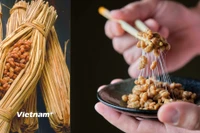 Natto - món đậu nành lên men trứ danh của Nhật Bản. (Ảnh: Vietnam+)