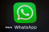 Biểu tượng WhatsApp trên một màn hình điện thoại. (Nguồn: AFP/TTXVN)