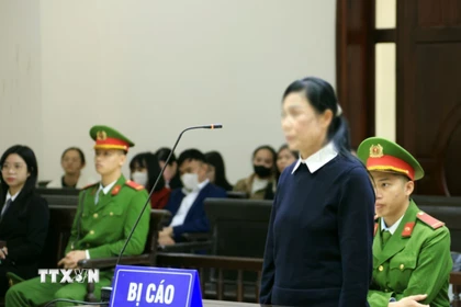 Bị cáo Hoàng Thị Thúy Lan, cựu Bí thư Tỉnh ủy Vĩnh Phúc (cũ). (Ảnh: Tuấn Anh/TTXVN)