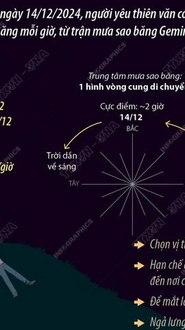 Geminids - "ngôi vương" trong số các trận mưa sao băng năm 2024