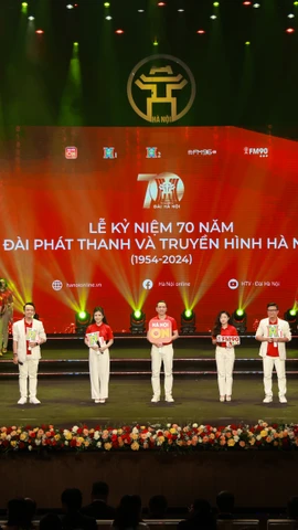 Lễ kỷ niệm 70 năm Ngày thành lập Đài Phát thanh-Truyền hình Hà Nội. (Ảnh: CTV/Vietnam+)