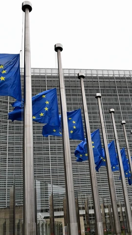 Trụ sở Liên minh châu Âu tại Brussels, Bỉ. (Ảnh: AFP/TTXVN)