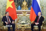 Tổng Bí thư Tô Lâm hội đàm hẹp với Tổng thống Nga Vladimir Putin. (Ảnh: Thống Nhất/TTXVN)