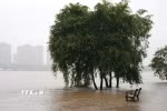 Mực nước sông dâng cao sau những trận mưa lớn tại tỉnh Liêu Ninh, Trung Quốc. (Ảnh: THX/TTXVN phát)