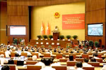 Hội nghị nghiên cứu, học tập, quán triệt và triển khai thực hiện Nghị quyết Hội nghị Trung ương II, khóa XIV. (Ảnh: Phương Hoa/TTXVN)