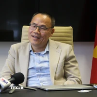 Giáo sư, Tiến sỹ khoa học Nguyễn Văn Tâm, Chủ nhiệm khoa Khoa học máy tính, Dữ liệu và Trí tuệ nhân tạo (AI), Học Viện Bách khoa Paris (IP Paris). (Ảnh: Đào Dũng/TTXVN)