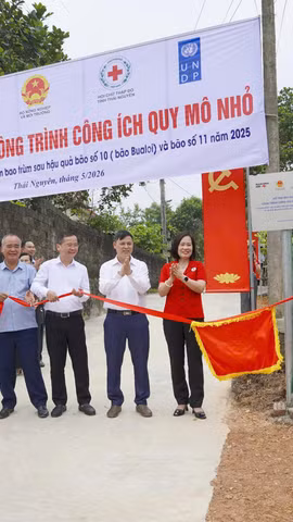 Khánh thành công trình công ích quy mô nhỏ trên địa bàn tỉnh Thái Nguyên. (Ảnh: UNDP tại Việt Nam cung cấp)