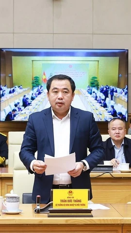 Bộ trưởng Nông nghiệp và Môi trường Trần Đức Thắng. (Ảnh: Dương Giang/TTXVN)