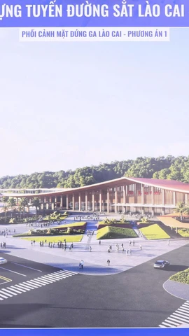 Phối cảnh ga Lào Cai của Dự án đường sắt Lào Cai-Hà Nội-Hải Phòng.