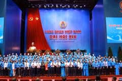 Ban Chấp hành Tổng Liên đoàn Lao động Việt Nam khóa XV(Ảnh: PV/Vietnam+)