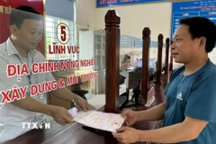 Người dân làm thủ tục hành chính. (Ảnh: TTXVN phát)