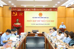 Hội đồng Tiền lương quốc gia họp phiên thứ nhất năm 2025. (Ảnh: CT/Vietnam+)