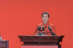 Bà Đỗ Thị Thu Thảo, Bí thư Đảng ủy Trung ương Hội Chữ thập đỏ Việt Nam, tái đắc cử Chủ tịch Trung ương Hội Chữ thập đỏ Việt Nam khóa XII, nhiệm kỳ 2026-2031. (Ảnh: TTXVN)