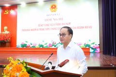 Thứ trưởng Bộ Nội vụ Vũ Chiến Thắng phát biểu tại hội nghị. (Ảnh: CTV/Vietnam+)