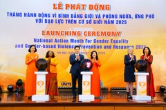 Lễ phát động Tháng hành động vì bình đẳng giới và phòng ngừa, ứng phó với bạo lực trên cơ sở giới năm 2025. (Ảnh: PV/Vietnam+)