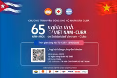 Chương trình diễn ra trong 65 ngày (13/8 - 16/10/2025) nhằm huy động nguồn lực hỗ trợ nhân dân Cuba vượt qua khó khăn và vun đắp tình hữu nghị đặc biệt giữa hai dân tộc. (Ảnh: Trung ương Hội chữ thập đỏ Việt Nam)