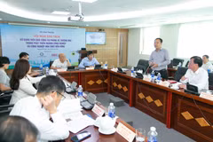 Đại diện doanh nghiệp chia sẻ về tình hình thực tế triển khai phòng vệ thương mại. (Ảnh: CTV/Vietnam+)
