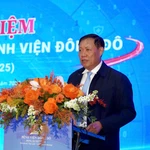 Thứ trưởng Bộ Y tế Đỗ Xuân Tuyên phát biểu tại buổi lễ. (Ảnh: PV/Vietnam+)