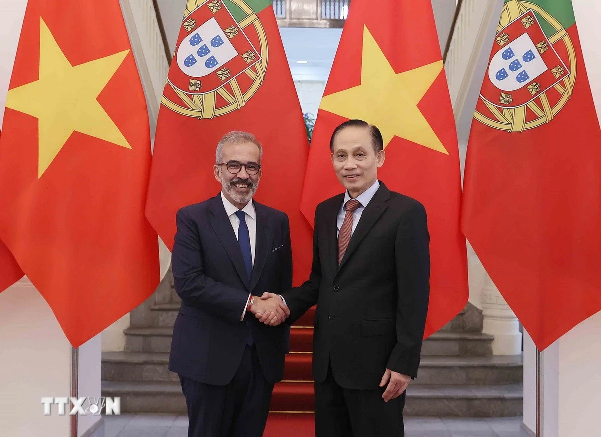 Bộ trưởng Ngoại giao Lê Hoài Trung hội đàm với người đồng cấp Bồ Đào Nha Paulo Rangel