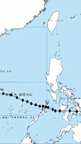Vị trí và đường đi của bão số 13. (Nguồn: Trung tâm Dự báo Khí tượng Thủy văn Quốc gia)