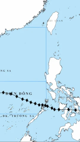 Vị trí và đường đi của bão số 13. (Nguồn: Trung tâm Dự báo Khí tượng Thủy văn Quốc gia)