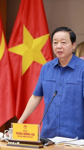 Phó Thủ tướng Trần Hồng Hà phát biểu chỉ đạo. (Ảnh: Văn Điệp/TTXVN)