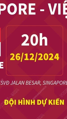 Bán kết lượt đi ASEAN Cup 2024: Việt Nam đối đầu Singapore.