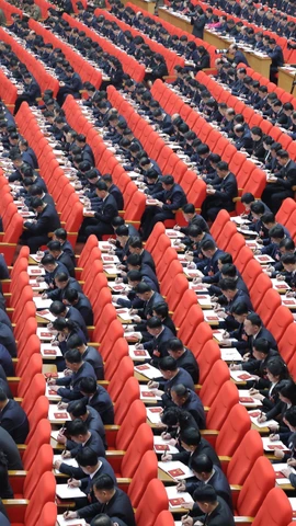 Quang cảnh lễ khai mạc Đại hội Đảng Lao động Triều Tiên lần thứ IX tại Bình Nhưỡng, ngày 19/2/2026. (Ảnh: KCNA/TTXVN)