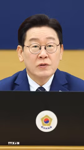 Tổng thống Hàn Quốc Lee Jae Myung. (Ảnh: Yonhap/TTXVN)