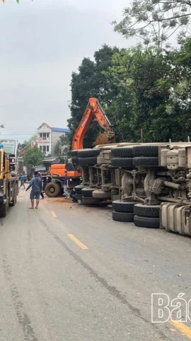 Hiện trường vụ tai nạn. (Nguồn: Báo Phú Thọ)