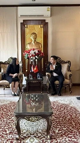 Quang cảnh buổi làm việc. (Ảnh: TTXVN phát)