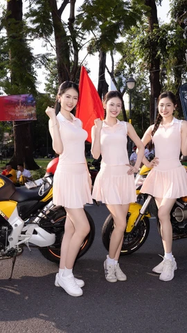 Thí sinh Miss World Vietnam 2025 khuấy động “Ngày chạy Olympic." (Ảnh: BTC)