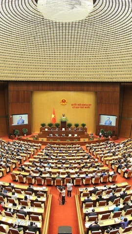 Toàn cảnh phiên khai mạc Kỳ họp thứ 10, Quốc hội khóa XV. (Ảnh: Doãn Tấn/TTXVN)