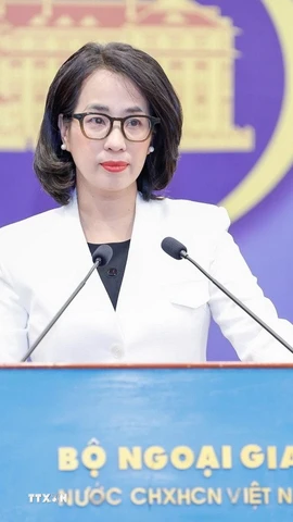 Người Phát ngôn Bộ Ngoại giao Việt Nam Phạm Thu Hằng. (Ảnh: TTXVN phát)