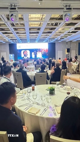 Ban tổ chức WAN-IFRA công bố và trao Giải thưởng Truyền thông châu Á (AMA) 2025. (Ảnh: Ngọc Khương/TTXVN)