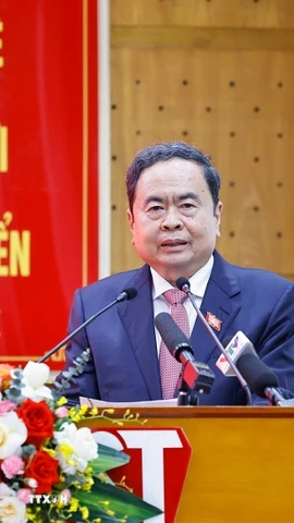 Chủ tịch Quốc hội Trần Thanh Mẫn phát biểu. (Ảnh: Doãn Tấn/TTXVN)