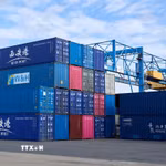 Cảng hàng hóa ở Duisburg, Đức. (Nguồn: THX/TTXVN)