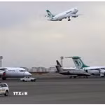 Các máy bay tại một sân bay ở Iran. (Ảnh: IRNA/TTXVN)