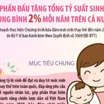Phấn đấu tăng tổng tỷ suất sinh trung bình 2% mỗi năm trên cả nước