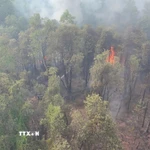 Hiện trường vụ cháy. (Nguồn: TTXVN phát)