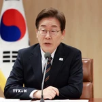 Tổng thống Hàn Quốc Lee Jae Myung phát biểu tại cuộc họp ở thủ đô Seoul. (Ảnh: Yonhap/TTXVN)