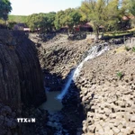 Huasca de Ocampo, địa điểm đạt danh hiệu “Thị trấn kỳ diệu - Pueblo Mágico” đầu tiên của Mexico, cũng là nơi thiên nhiên lưu giữ Prismas Basálticos - một trong những kỳ quan địa chất độc đáo nhất khu vực Mỹ Latinh. Được hình thành từ dung nham núi lửa cách đây hàng triệu năm, những cột đá bazan thẳng đứng, đều đặn, kết hợp cùng dòng nước đổ xuống từ đập San Antonio Regla, tạo nên cảnh quan vừa hùng vĩ vừa trầm mặc, thu hút đông đảo du khách và giới nghiên cứu khoa học. (Ảnh: Phi Hùng/TTXVN)