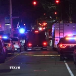 Các lực lượng chức năng liên bang có mặt tại hiện trường vụ xả súng. (Nguồn: AA/TTXVN)