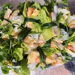 Món cuốn hành Thủy Nguyên gây ấn tượng bởi sự hài hòa về màu sắc, hương vị và sự chế biến tỉ mỉ. (Nguồn: Vietnam+)