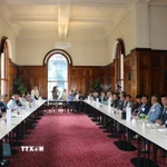 Hội nghị bàn tròn giữa cộng đồng doanh nghiệp Việt Nam và Australia tại Tòa nhà Quốc hội bang Victoria. (Ảnh: Thanh Tú/TTXVN)