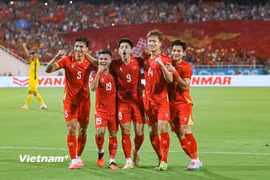 Đội tuyển Việt Nam lập kỷ lục sau khi thẳng tiến vào chung kết ASEAN Cup 2026. (Ảnh: Việt Anh/Vietnam+)