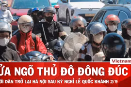 Người dân hối hả đổ về các cửa ngõ Thủ đô sau kỳ nghỉ lễ Quốc khánh 2/9 